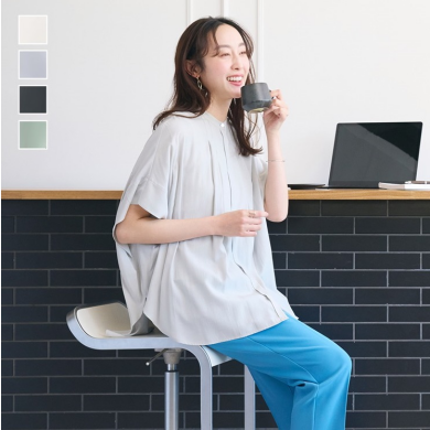 👗防汚撥水機能付き！風を通し涼やかに着られるチュニック👗