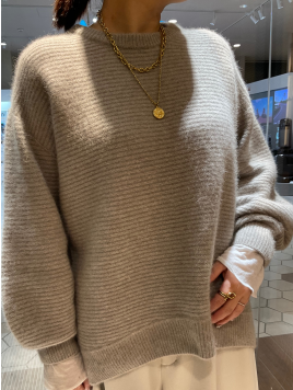 ラクーン混ファーニット