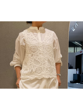 前後2wayエンブロイダリーレースベスト