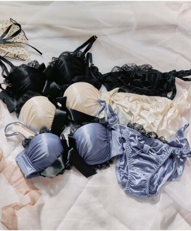 セクシーハーフブラジャー&ショーツセット