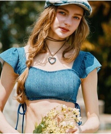 ショルダーフリルノンワイヤービキニ💙