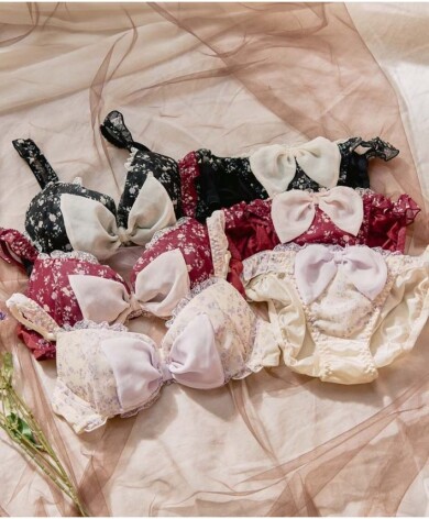 小花柄ブラセット