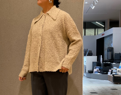 デザイン性◎ニットシャツ入荷しました