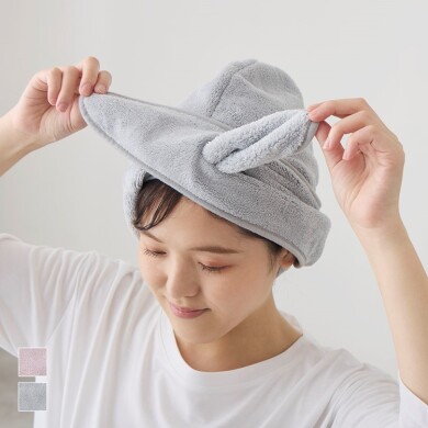 🛁✨️ドライヤー時間を短縮！ 巻き付けるだけで快適に乾く、速乾ヘアドライタオル✨️🛁