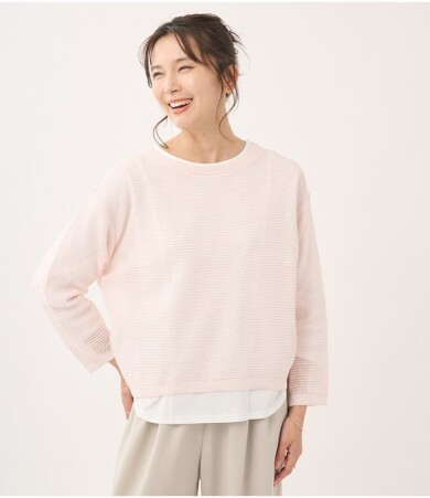 🍀今すぐ着られて、夏まで使える✨️きれいめ見えする大人の「メッシュ編みニットトップス」🍀