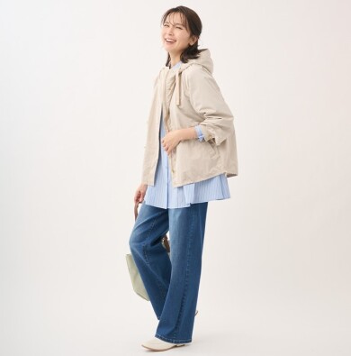 👗お腹まわりスッキリ！内側サポートゴムで“細見え”を叶えるストレートデニム👗