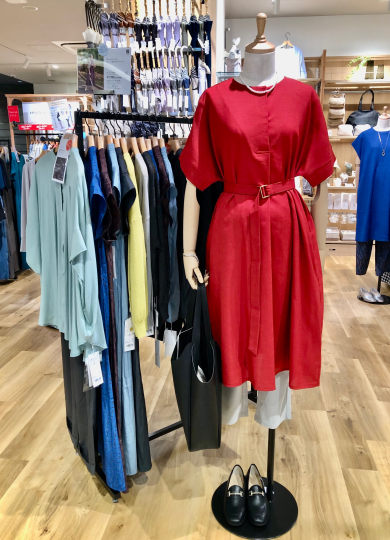👗防汚撥水機能付き！リネンライクで涼やかな着心地の楽ちんワンピース👗