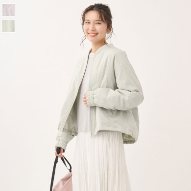 👗春を先取り！🌸雨や汚れに強い【すごナノ撥水】のきれいめ薄綿ジップブルゾン👗