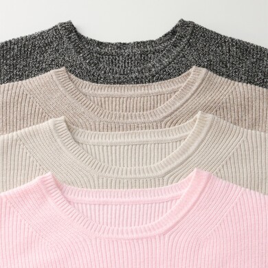 🧶お家でお洗濯ＯＫ✨️クルーネックニット＆リブニット🧶