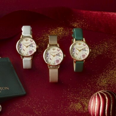 新作【OLIVIA BURTON】冬の庭の花々を閉じ込めた腕時計