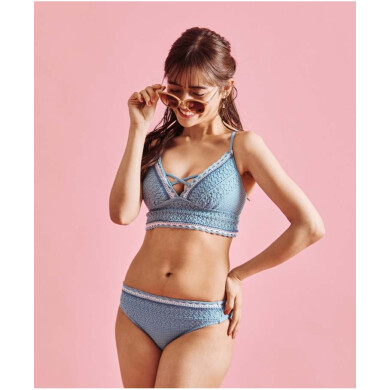 カラースキームニットクロッシェブラビキニ👙
