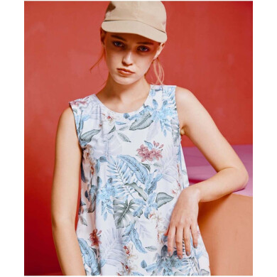 水陸両用プリントカップ付きトップス☆