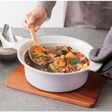 ✨セラミック塗装で汚れ落ちもつるっ！セラミックIH両手鍋✨