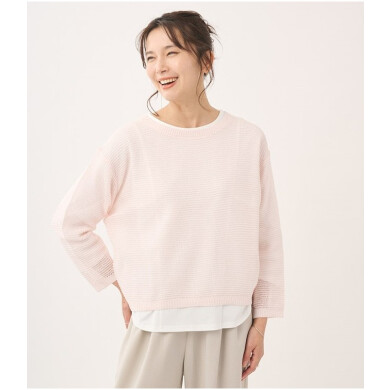 🍀今すぐ着られて、夏まで使える✨️きれいめ見えする大人の「メッシュ編みニットトップス」🍀