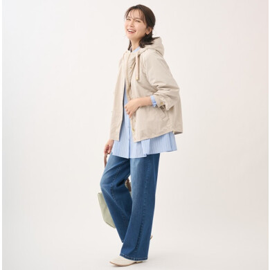 👗お腹まわりスッキリ！内側サポートゴムで“細見え”を叶えるストレートデニム👗