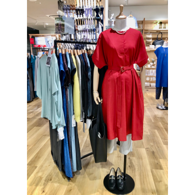 👗防汚撥水機能付き！リネンライクで涼やかな着心地の楽ちんワンピース👗