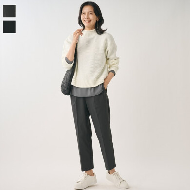 ❄️👗冬の定番！きれい見えと暖かを両立した美脚テーパードパンツ👗❄️