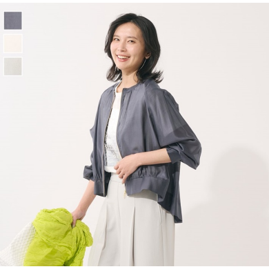 🍃どこから見ても美しい✨たっぷりギャザーが魅力のシアーブルゾン！🍃