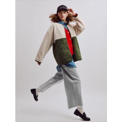 ボアキルト切替コート🧥