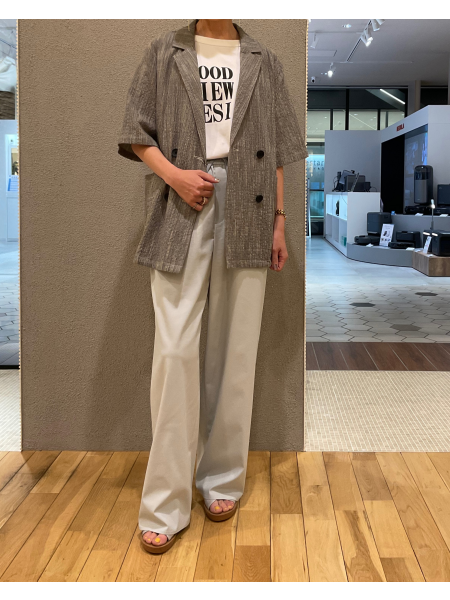 半袖チェックジャケット