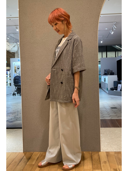 半袖チェックジャケット